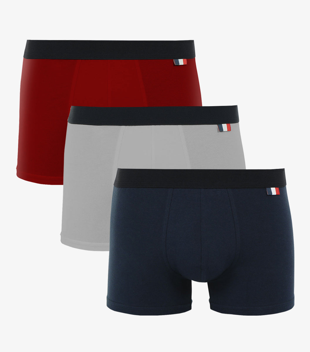 Boxer Homme x3 Pack Tricolore Made in France Cocorico