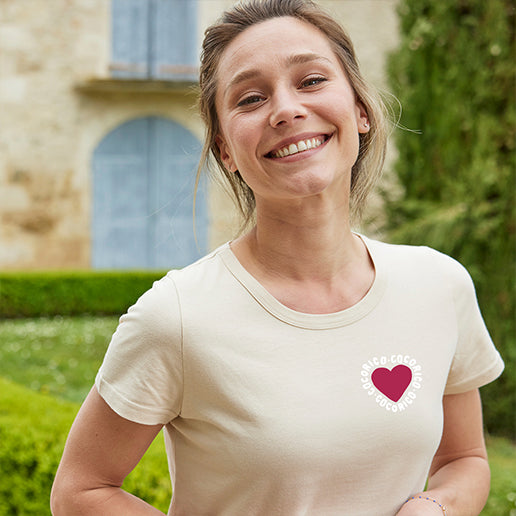 T-shirt Beige Femme