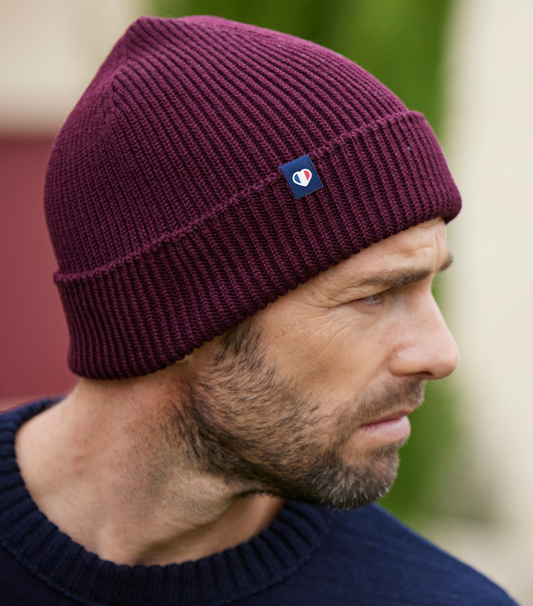 Coffret de Noël Homme - Pull Bonnet Bordeaux