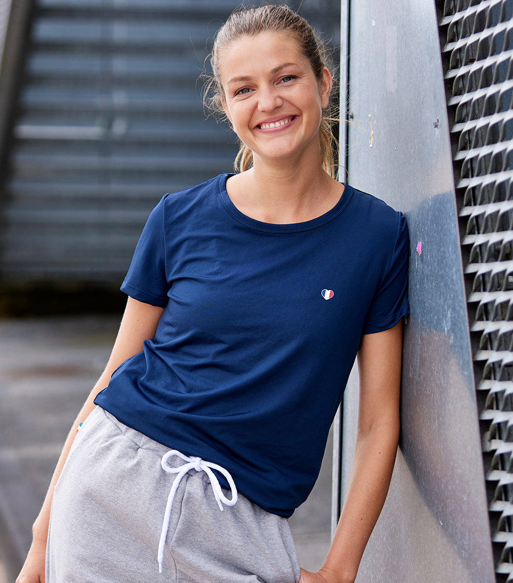 T-Shirt Femme Sport Bleu - L'Iconique