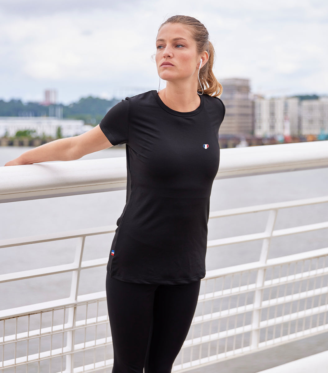 T-Shirt Femme Sport Noir - L'Iconique