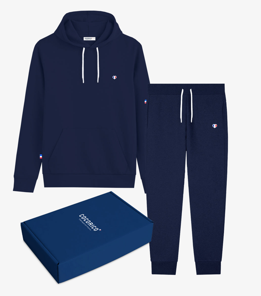 Coffret de Noël Homme - Sweat Capuche Jogging Marine