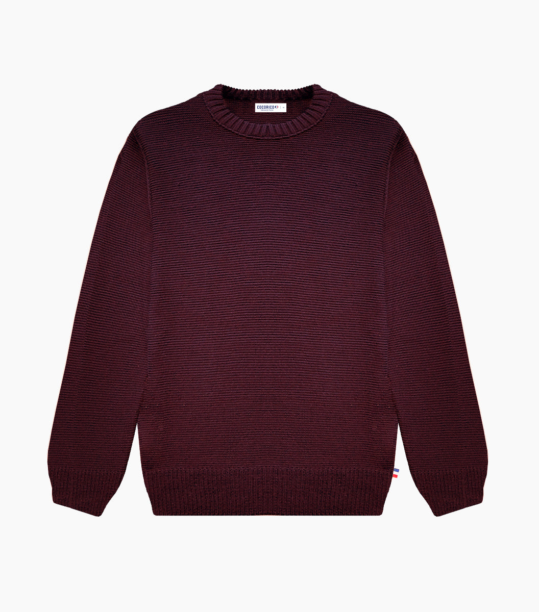 Pull Femme Laine Bordeaux - Julie