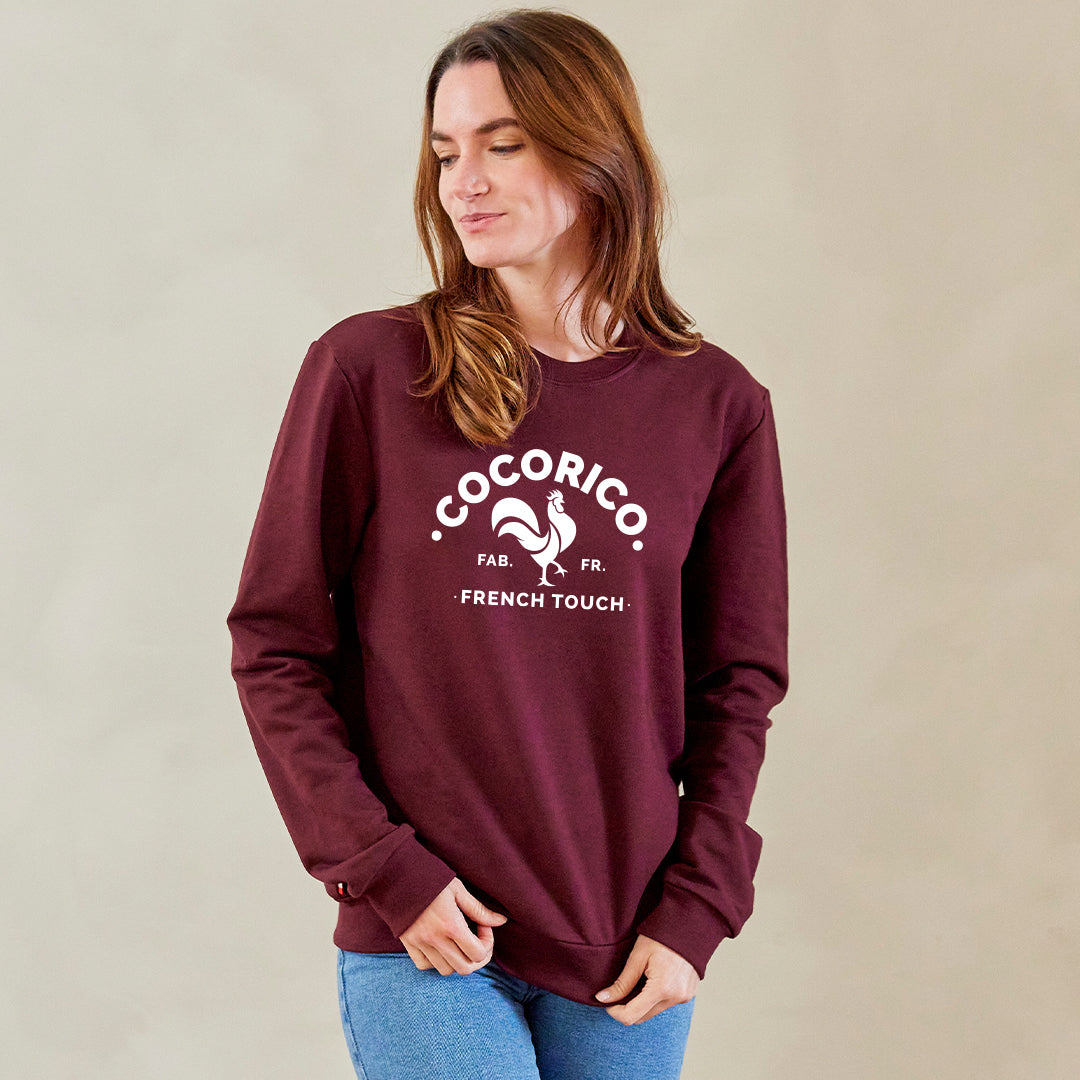 Sweat Femme Bordeaux - Le Coq Français