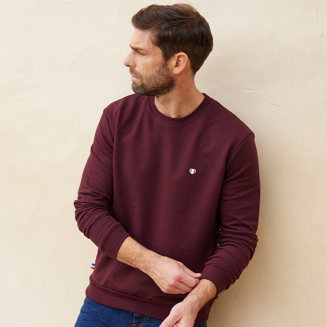 Sweat Homme Bordeaux - L'Iconique