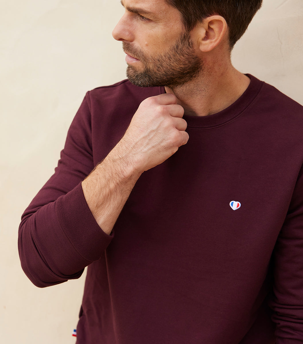 Sweat Homme Bordeaux - L'Iconique