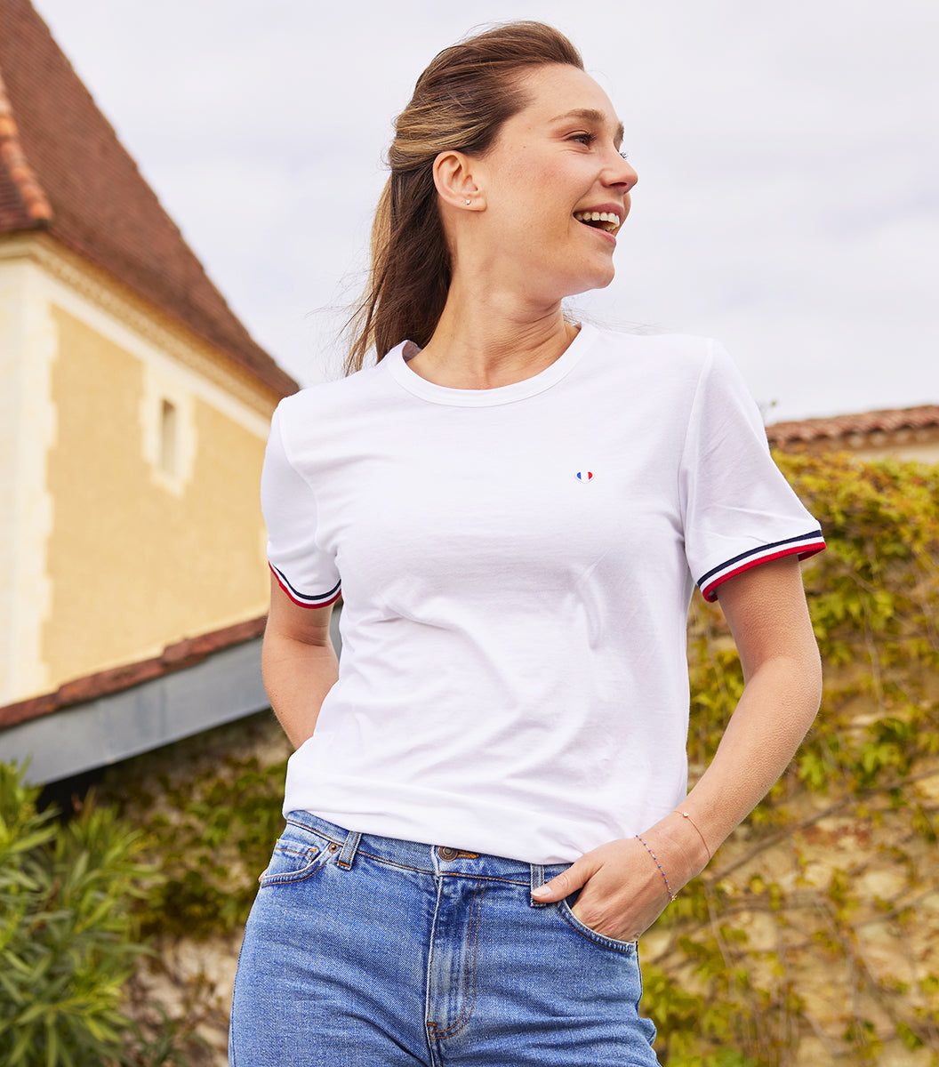 T-shirt Femme Supporter Blanc - L'iconique