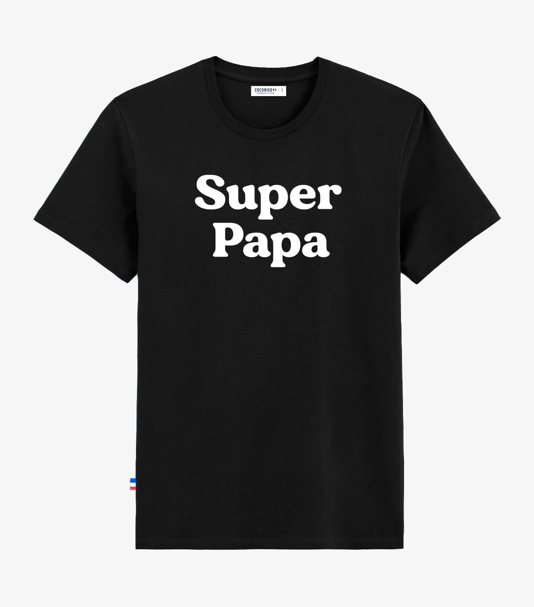 T-shirt Homme Noir - Super Papa