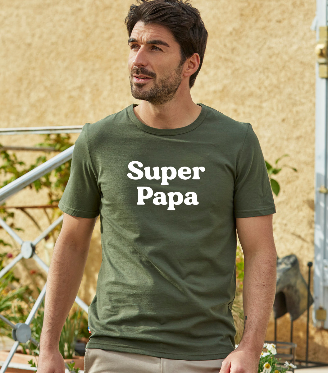 T-shirt Homme Kaki - Super Papa
