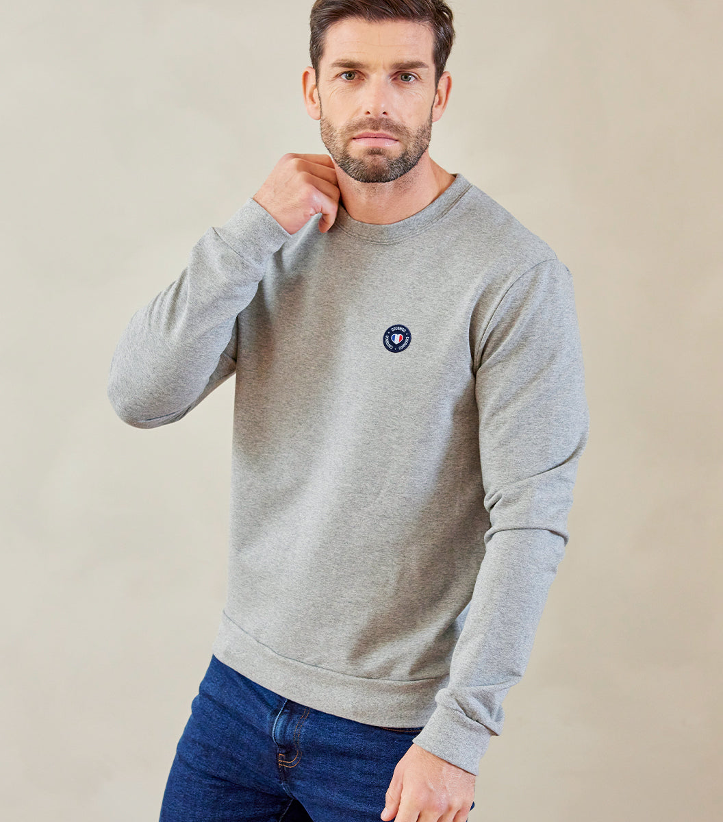 Sweat Homme Gris - Le Blason