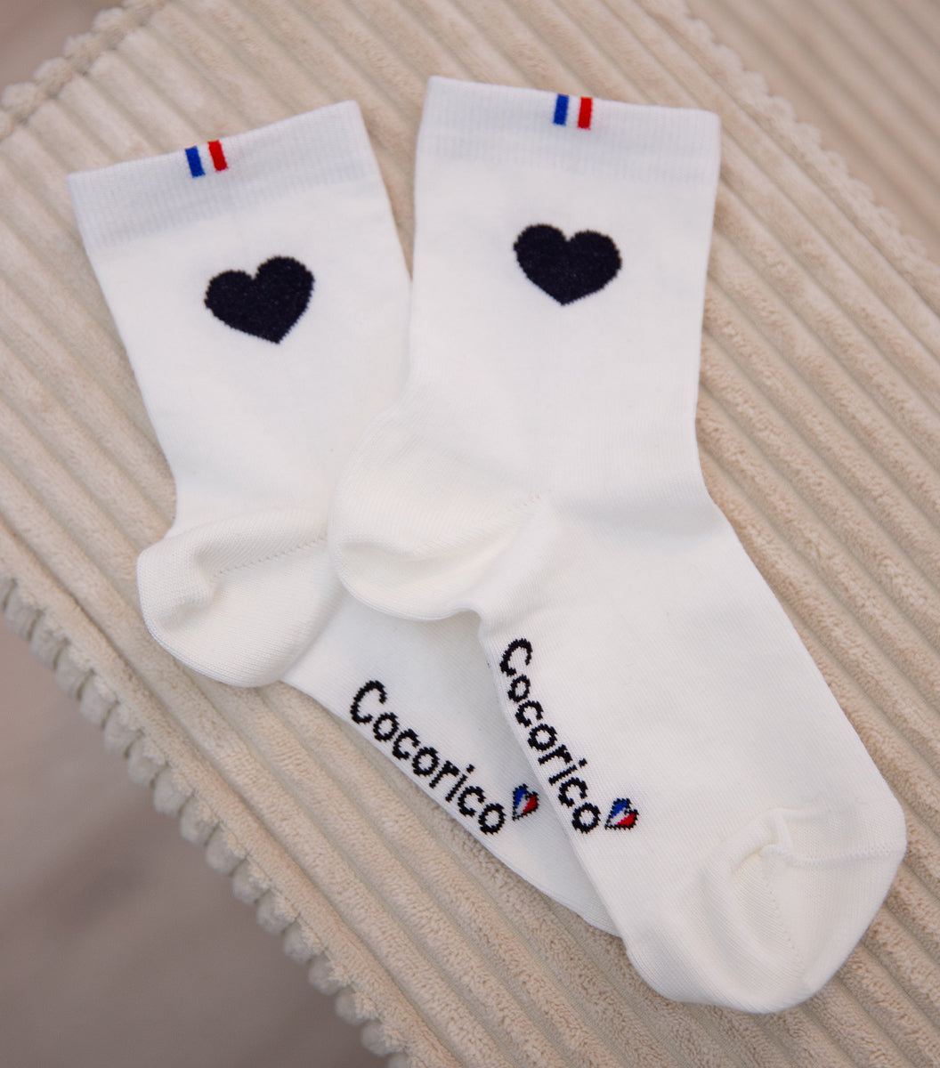 Chaussettes Femme x2 - Le Pack Cœur Noir