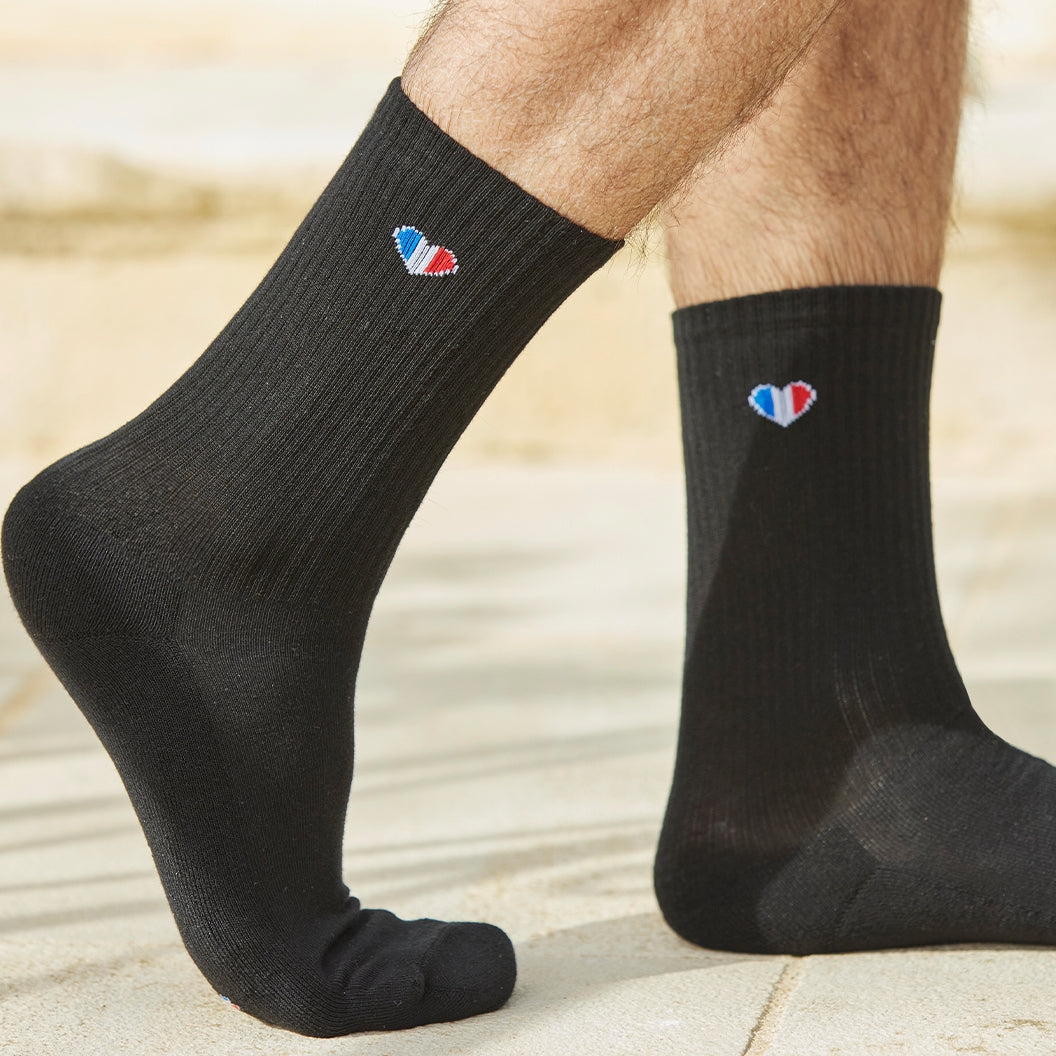 Chaussettes Homme Sport Noir - Cœur