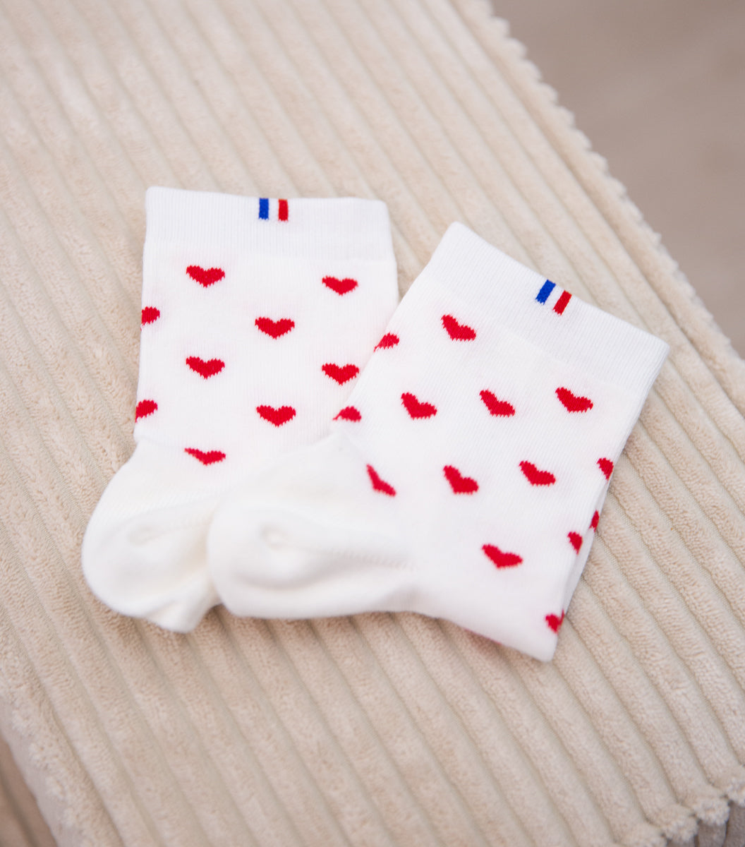 Chaussettes Femme - Petit Cœur Rouge