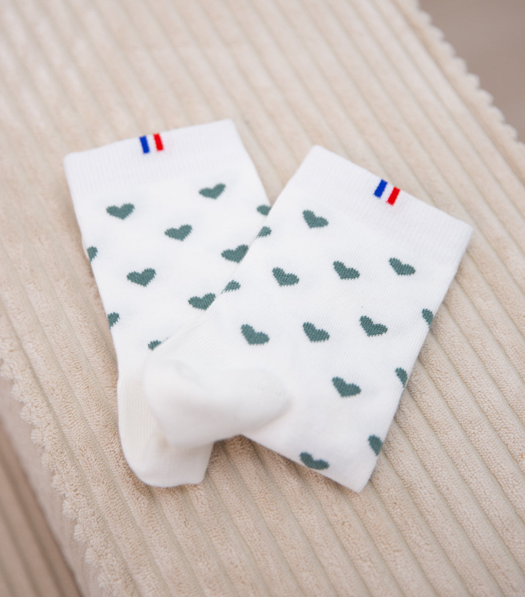 Chaussettes Femme x2 - Le Pack Cœur Vert