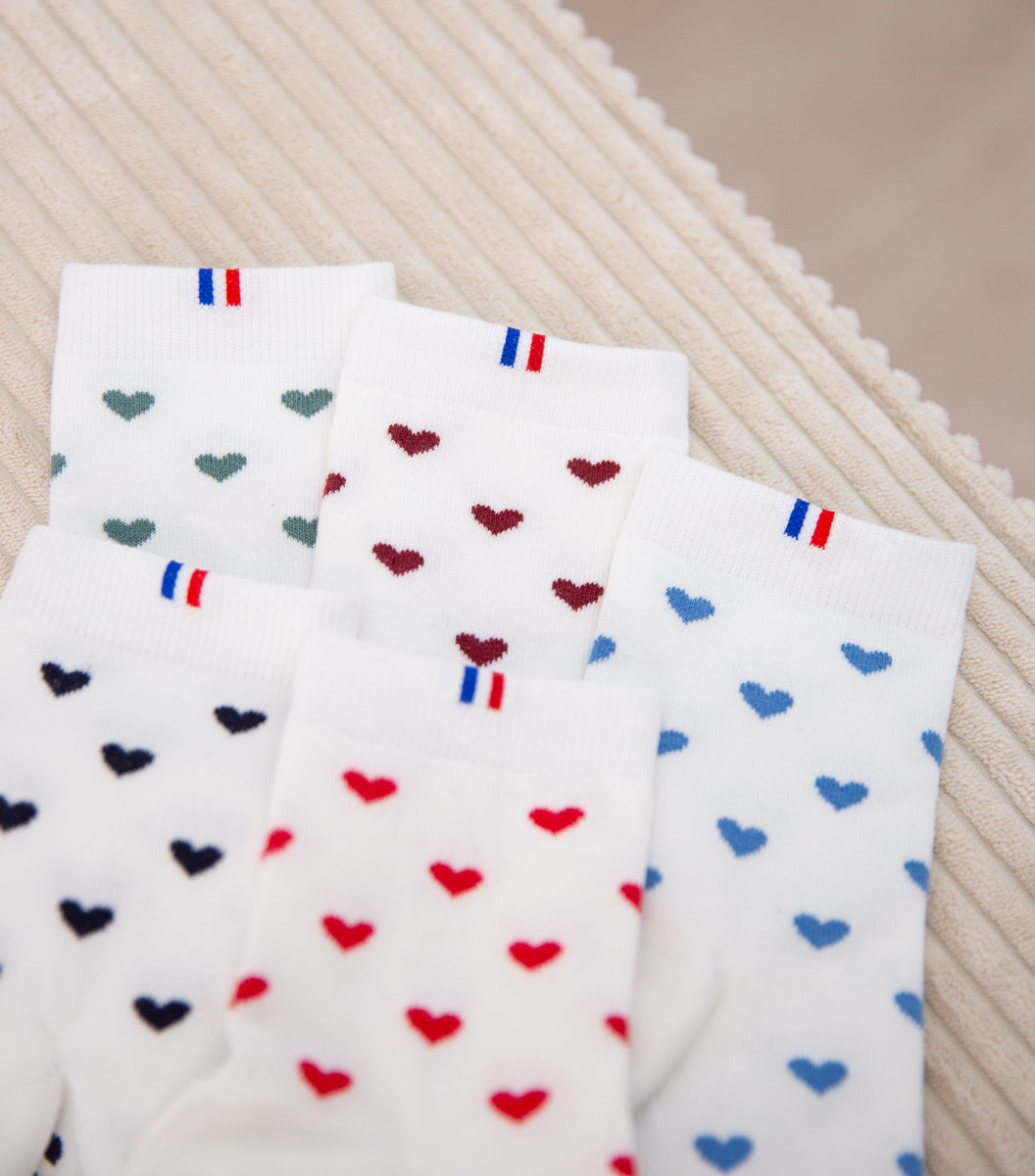 Chaussettes Femme x5 - Pack Petit Cœur