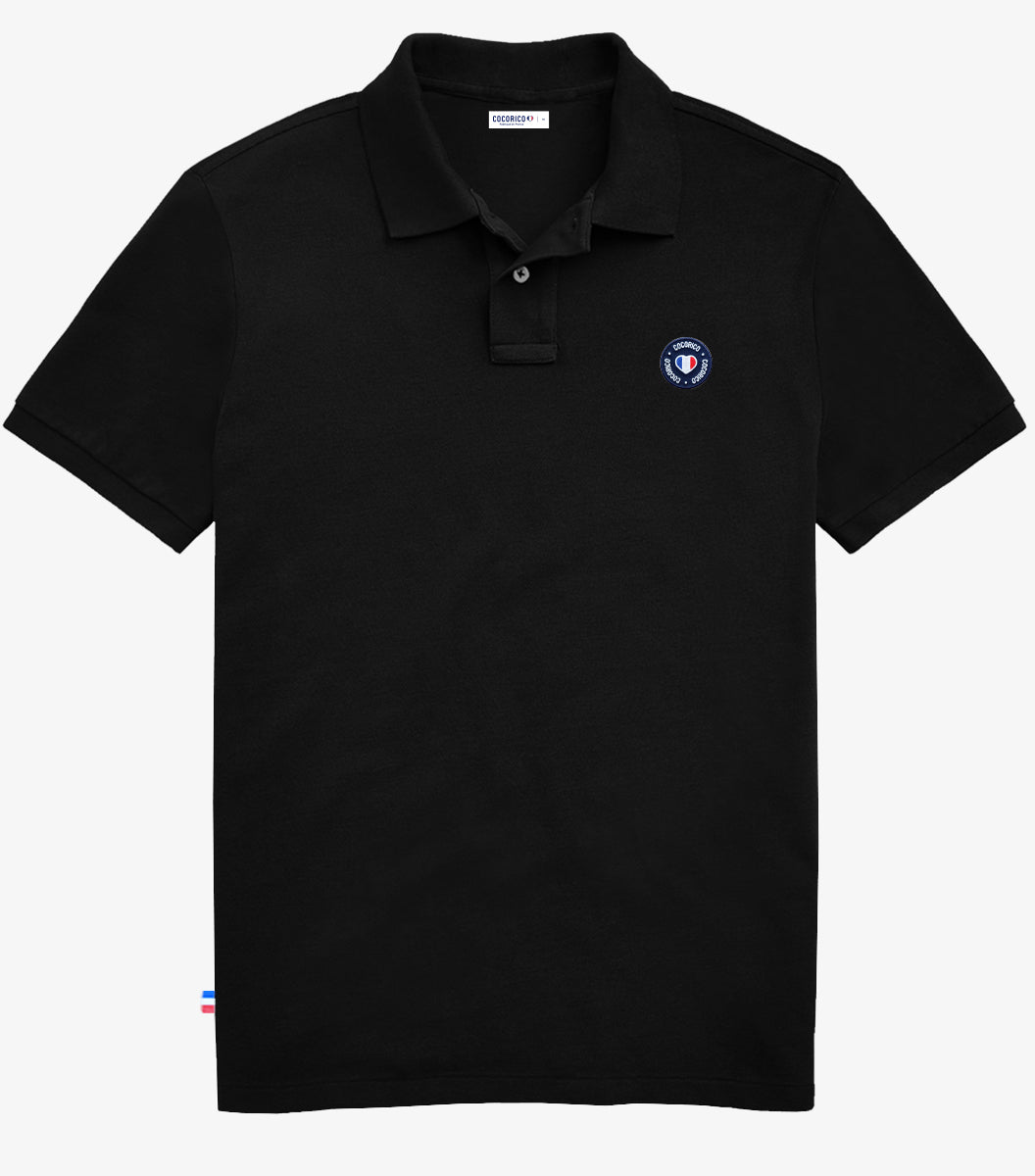 Polo Homme Noir - Blason