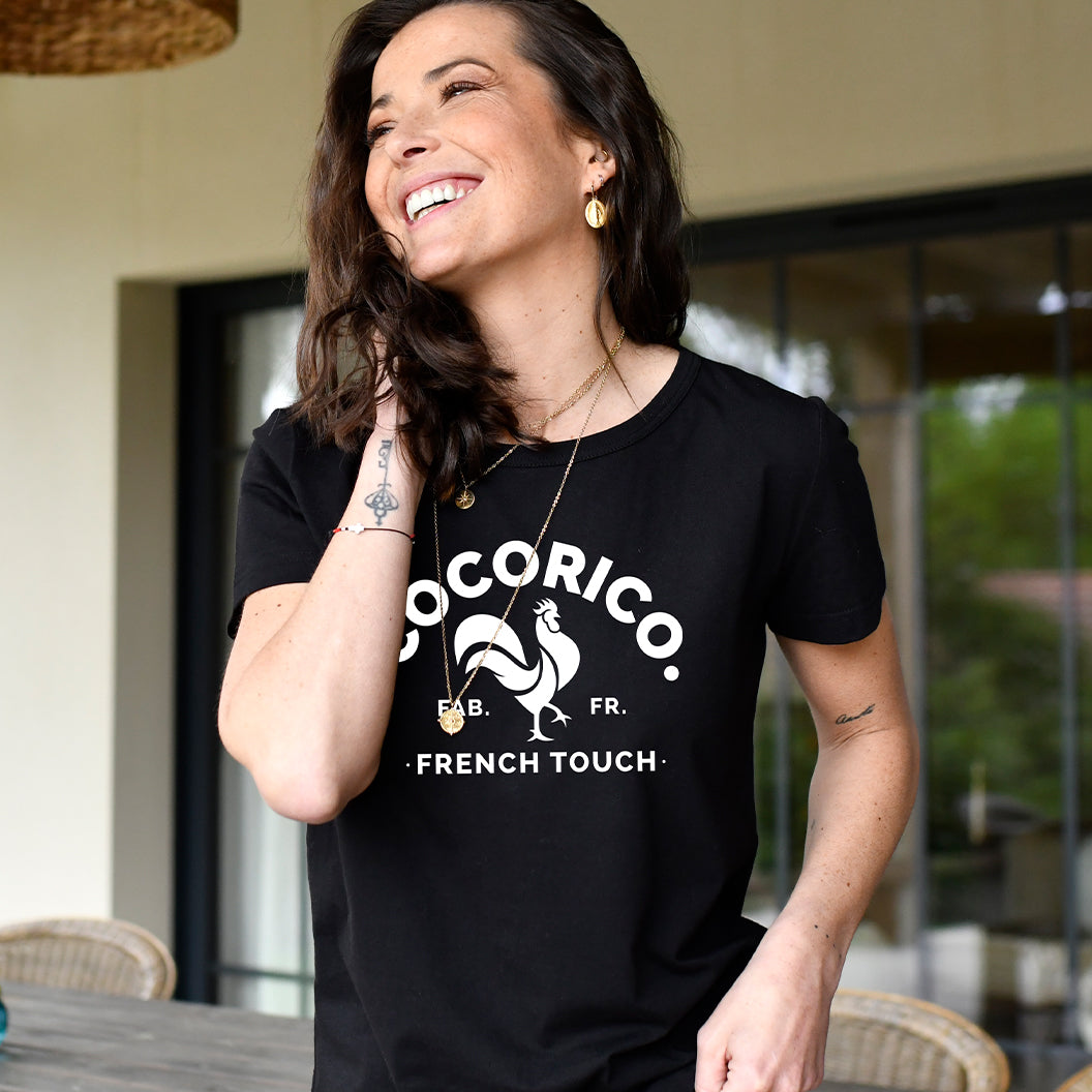 T-shirt Femme Noir - Coq Français