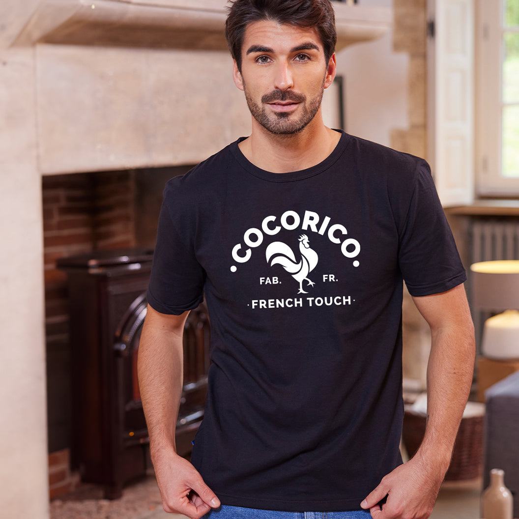 T-shirt Homme Noir - Coq Français